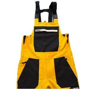 Thirty-Two Men's Basement Snow Bib Black Yellow Snowboarding‎ Ski Size XS